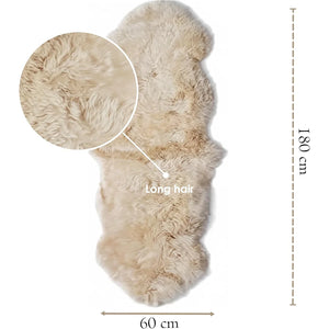 Genuine Sheepskin Real Natural Wool Double Area Rug-TruClothing