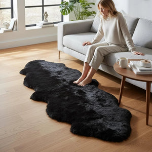 Genuine Sheepskin Real Natural Wool Double Area Rug-TruClothing
