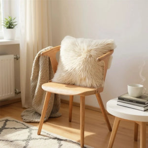 Genuine Sheepskin Real Wool Single Sided Cushion-TruClothing