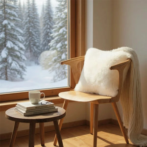 Genuine Sheepskin Real Wool Single Sided Cushion-TruClothing