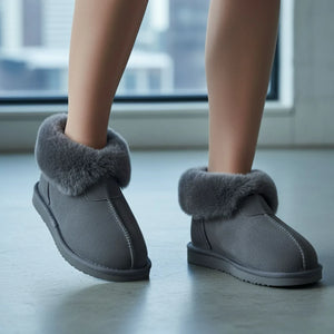 Glacier - Women's Sheepskin Suede Comfort Bootie-TruClothing