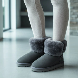 Granite - Women's Sheepskin Suede Winter Boots-TruClothing