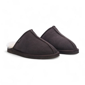 Highland - Men's Genuine Sheepskin Suede Mule Slippers-TruClothing