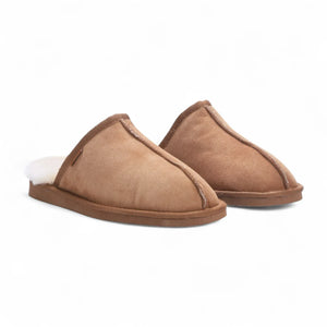Highland - Men's Genuine Sheepskin Suede Mule Slippers-TruClothing