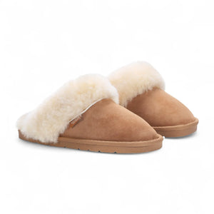 Luna - Women's Sheepskin Suede Mule Slippers-TruClothing