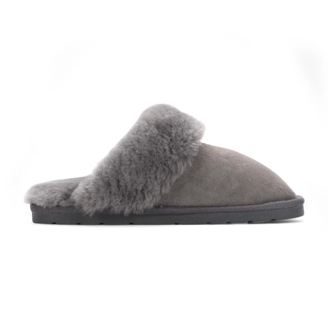 Luna - Women's Sheepskin Suede Mule Slippers-TruClothing