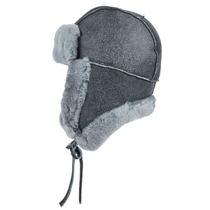 Men's RAF Aviator Suede Sheepskin B-55 Leather Navigator Hat-TruClothing