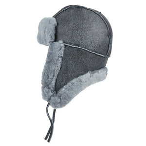 Men's RAF Aviator Suede Sheepskin B-55 Leather Navigator Hat-TruClothing
