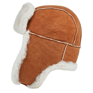 Men's RAF Aviator Suede Sheepskin B-55 Leather Navigator Hat-TruClothing