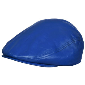 Men's Real Leather Ivy Newsboy Peaked Flat Cap-TruClothing