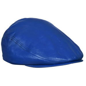Men's Real Leather Ivy Newsboy Peaked Flat Cap-TruClothing