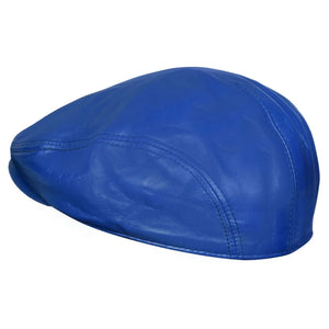 Men's Real Leather Ivy Newsboy Peaked Flat Cap-TruClothing