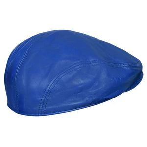 Men's Real Leather Ivy Newsboy Peaked Flat Cap-TruClothing