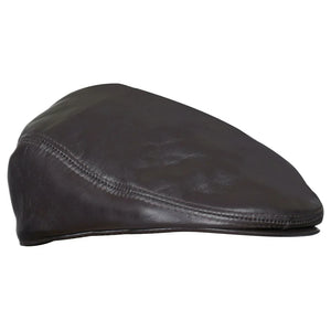 Men's Real Leather Ivy Newsboy Peaked Flat Cap-TruClothing