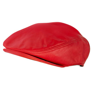 Men's Real Leather Ivy Newsboy Peaked Flat Cap-TruClothing