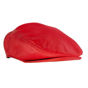 Men's Real Leather Ivy Newsboy Peaked Flat Cap-TruClothing