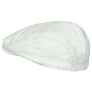 Men's Real Leather Ivy Newsboy Peaked Flat Cap-TruClothing