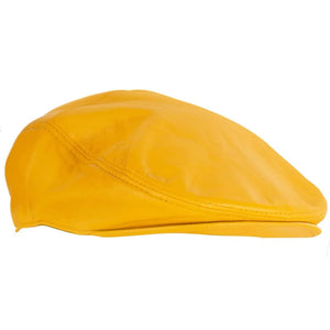 Men's Real Leather Ivy Newsboy Peaked Flat Cap-TruClothing