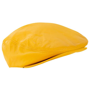 Men's Real Leather Ivy Newsboy Peaked Flat Cap-TruClothing