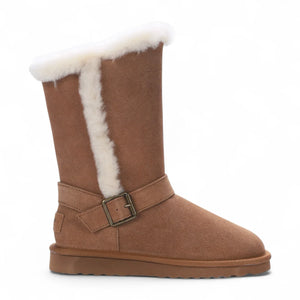 Redwood - Women's Brown Sheepskin Suede Winter Boots-TruClothing