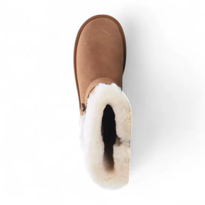 Redwood - Women's Brown Sheepskin Suede Winter Boots-TruClothing