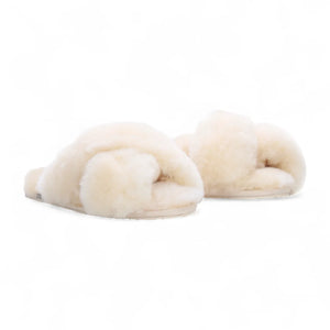 Snowbelle - Women's Genuine Sheepskin Crossover Slippers-TruClothing