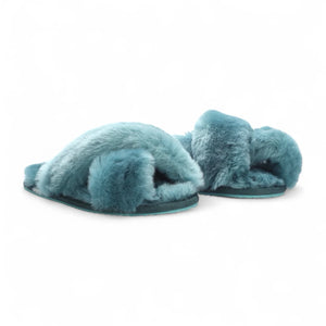 Snowbelle - Women's Genuine Sheepskin Crossover Slippers-TruClothing
