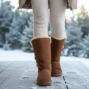 Willow - Women's Sheepskin Suede Winter Mid-Calf Boots-TruClothing