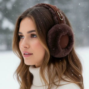 Womens Sheepskin Shearling Winter Ear Muffs-TruClothing