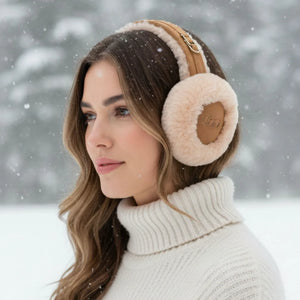 Womens Sheepskin Shearling Winter Ear Muffs-TruClothing