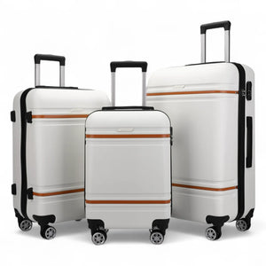 Hard Shell Modern 4-Wheel Luggage Suitcase Set-TruClothing