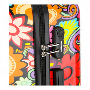 Hard Shell Suitcase Flower Heart Printed Luggage Travel Bag-TruClothing