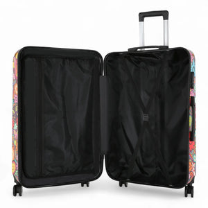 Hard Shell Suitcase Flower Heart Printed Luggage Travel Bag-TruClothing