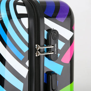 Hard Shell Suitcase Flower Heart Printed Luggage Travel Bag-TruClothing