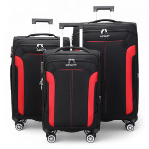 Lightweight Expandable Luggage Softshell 8 Weel Suitcase Set-TruClothing