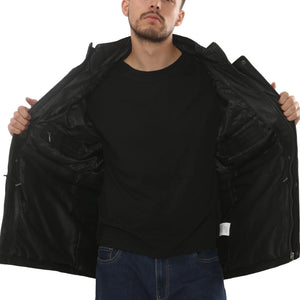Men's Lambskin Leather Mid Length Jacket-TruClothing