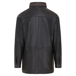 Men's Lambskin Leather Mid Length Jacket-TruClothing
