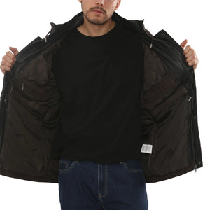 Men's Lambskin Leather Mid Length Jacket-TruClothing