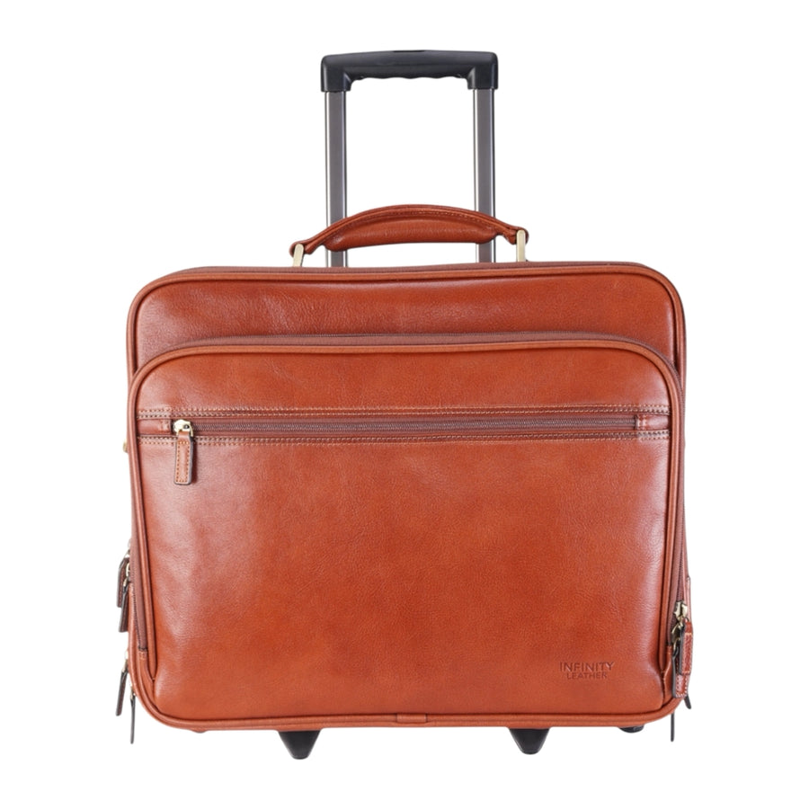 Nomad - Genuine Leather Wheeled Briefcase Trolley Case-TruClothing