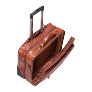 Nomad - Genuine Leather Wheeled Briefcase Trolley Case-TruClothing