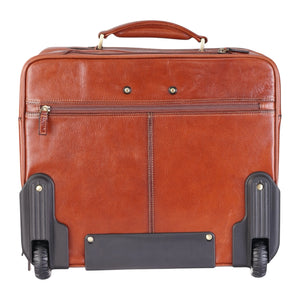 Nomad - Genuine Leather Wheeled Briefcase Trolley Case-TruClothing
