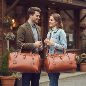 Windsor - Genuine Leather Large Travel Duffle Bag-TruClothing