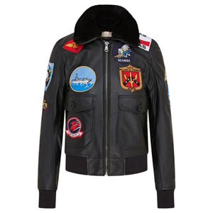 Women's Real Leather Air Force A2 Flight Bomber Jacket-TruClothing