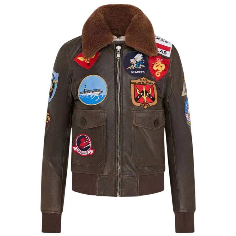 Women's Real Leather Air Force A2 Flight Bomber Jacket-TruClothing