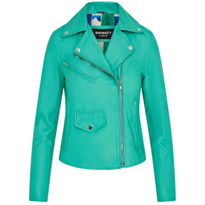 Women's Real Leather Brando Style Biker Jacket-TruClothing