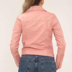 Women's Real Leather Brando Style Biker Jacket-TruClothing