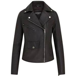 Women's Real Leather Brando Style Biker Jacket-TruClothing