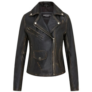Women's Real Leather Brando Style Biker Jacket-TruClothing