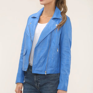 Women's Real Leather Brando Style Biker Jacket-TruClothing