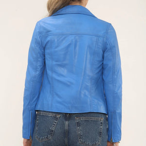 Women's Real Leather Brando Style Biker Jacket-TruClothing
